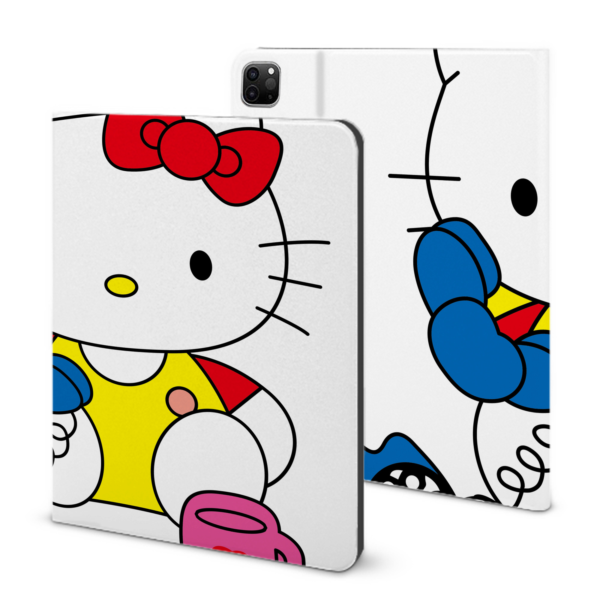 （画像用） Hello Kitty ハローキティ IPad ケース ブック型 PUレザー TPU 耐衝撃 軽量 薄型 ペン収納なし 全面保護 IPad 各モデル対応